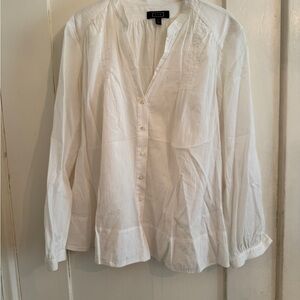 AYR Por Favor cotton White Button-Up Blouse M